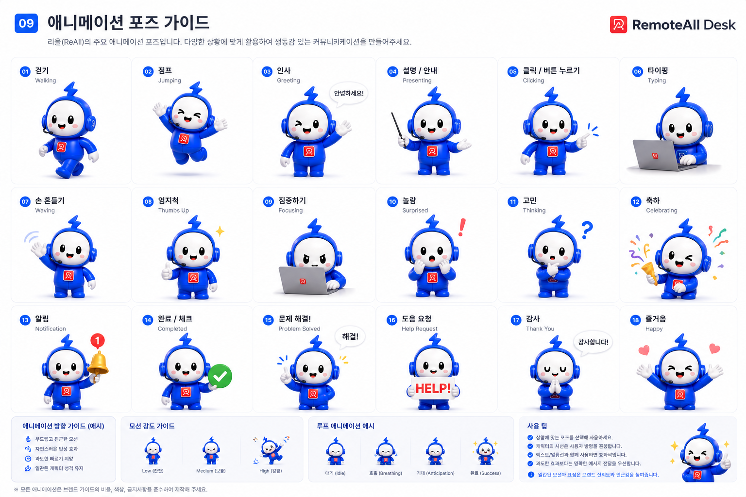리올 애니메이션 포즈 가이드