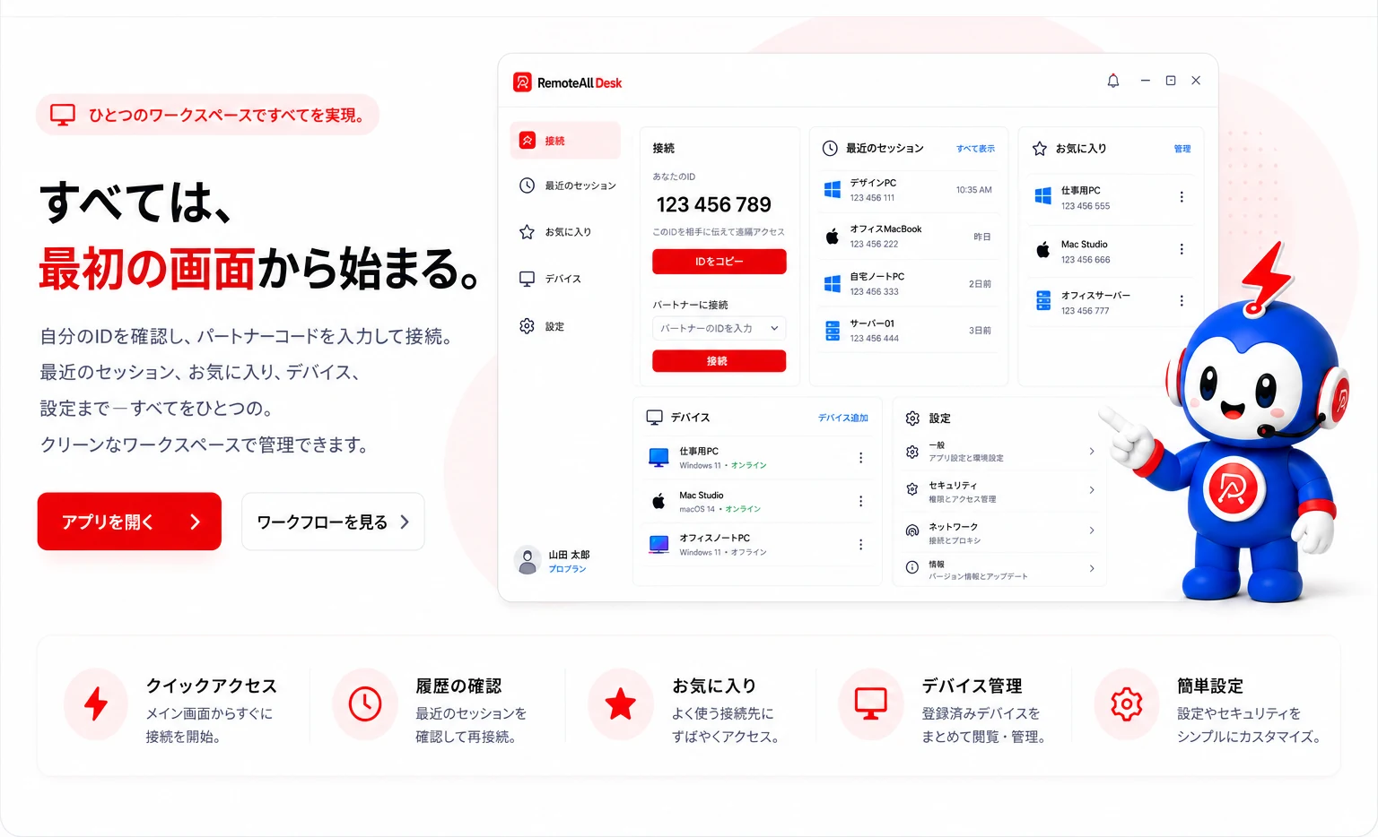 すべては超かんたんから始まる、誰でもすぐに使えるリモートサポート