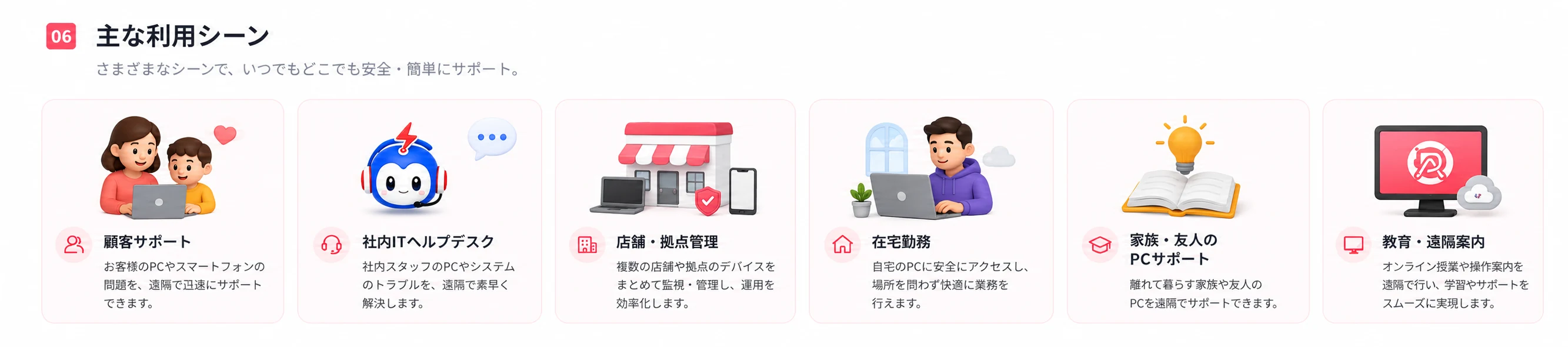 さまざまなシーンで RemoteAll Desk を活用